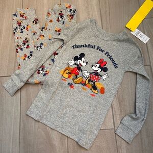 GAP Gray Disney kids thanksgiving pajamas set size 4